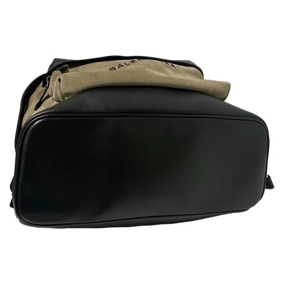 Auth BALENCIAGA Navy Backpack 392007 Gray Beige Black Suede Leather - Backpack - Picture 5 of 8